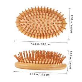 NOLITOY Natural Bamboo Hair Brush Scalp Massager Detangler Comb for Curly Hair Men