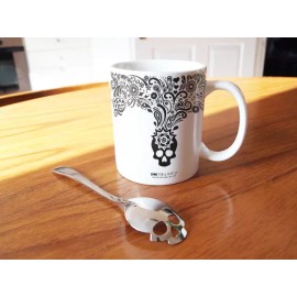 Unbranded Skull Spoon Tea Sugar Novelty Silverware Silver Stainless Steel - SK1