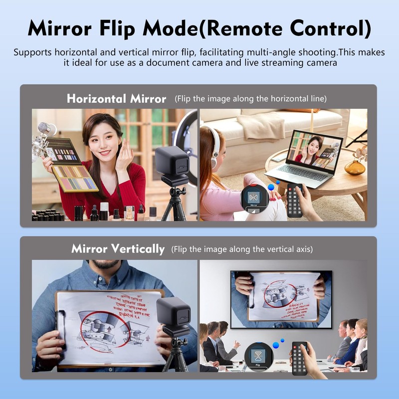 TOALLIN Ultra HD 4K Streaming Webcam with Remote Control, PDAF