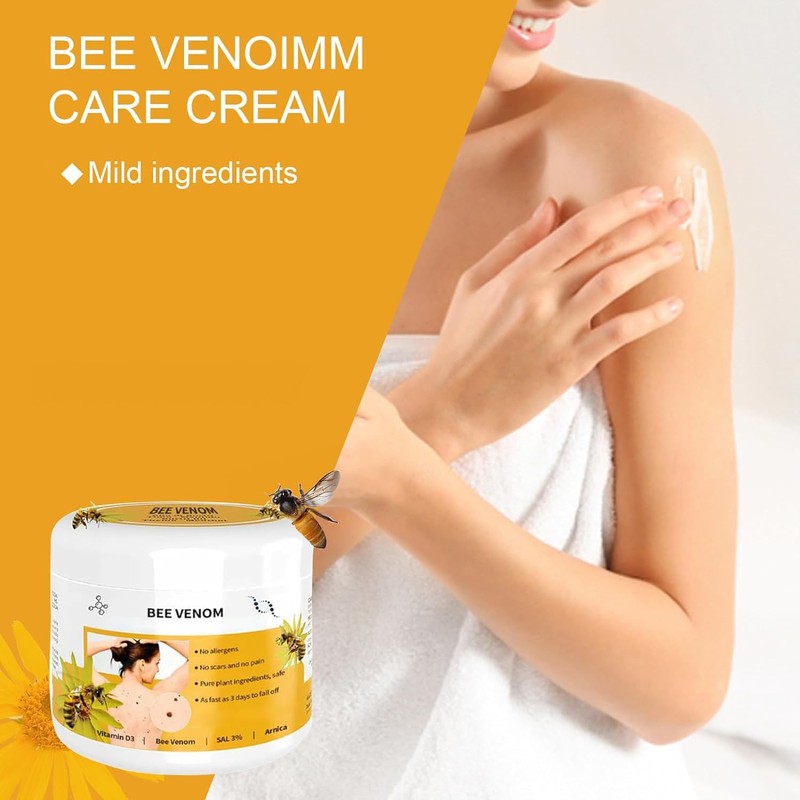 2PCS Bee Venom Cream, Hydrating Moisturizing Cream, Provides for Back,Neck,Hands,Feet