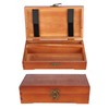 Wooden Sketching Pencil Box Antique Solid Wood Square Children Stationery