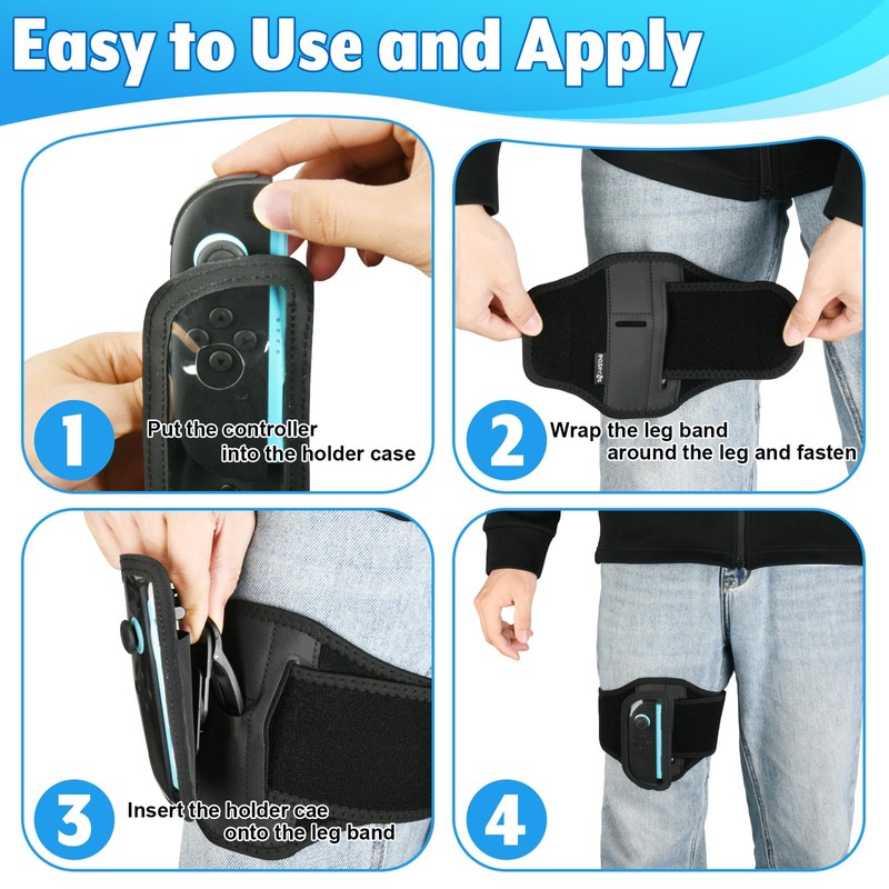 Easecos Controller Leg Band Leg Strap Compatible with Switch 2