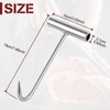 GOLD DEER 2PCS T-Handle Meat Boning Hook Stainless Steel T