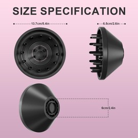 360° Rotating Magnetic Hair Diffuser Attachment, Compatible with Dyson Supersonic Hair Dryer HD01 HD02 HD03 HD04 HD08 HD15