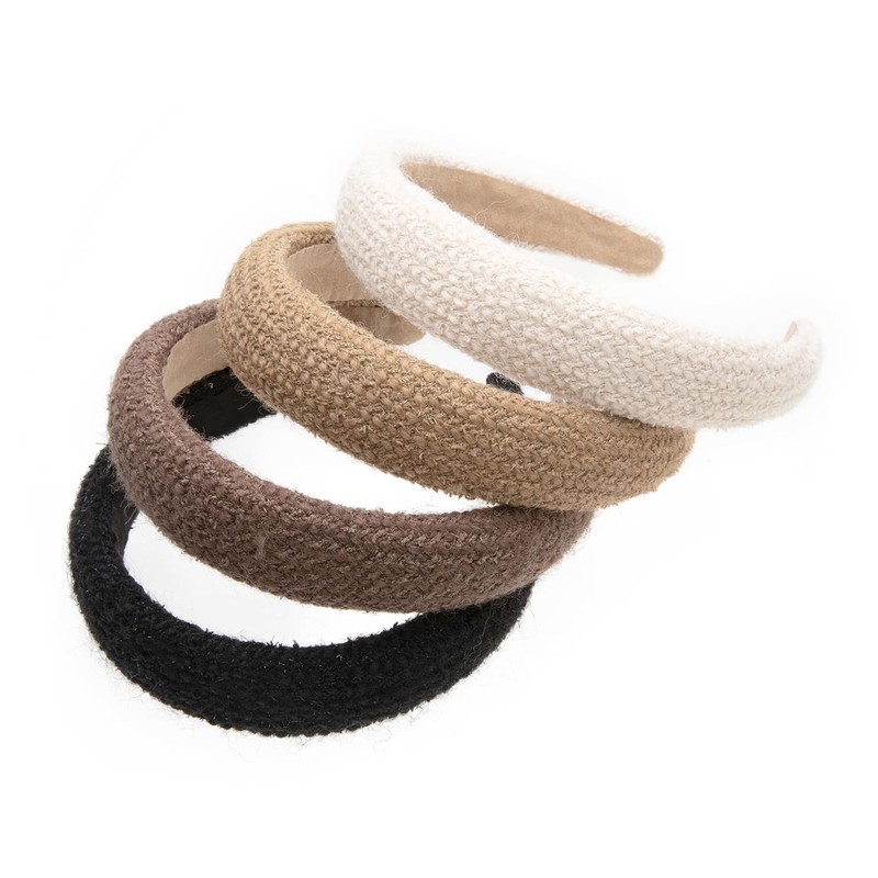 axy Knitted Fabric Headband with Fine Metallic Threads - Padded