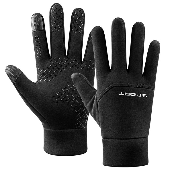 TAGVO Winter Sports Gloves Cycling Gloves Non-slip Outdoor Gloves Waterproof Windproof Portable Running Gloves Slim Fit Super Grip Fleece Lining Thin Touch Screen