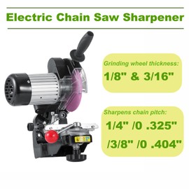 PreAsion 110V Electric Chainsaw Sharpener - 230W Bench Grinder with 3000 RPM, Adjustable Angle (0-35°), Φ145mm Grinding Wheel, Safe & Portable Chainsaw Chain Sharpening Tool
