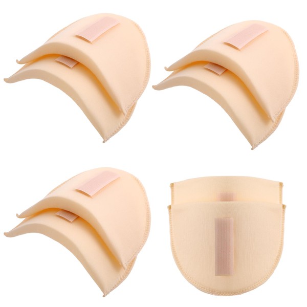 Ptwola 4 Pairs Set-in Shoulder Pads 1.5cm(0.6in) Thickening Foam Sponge
