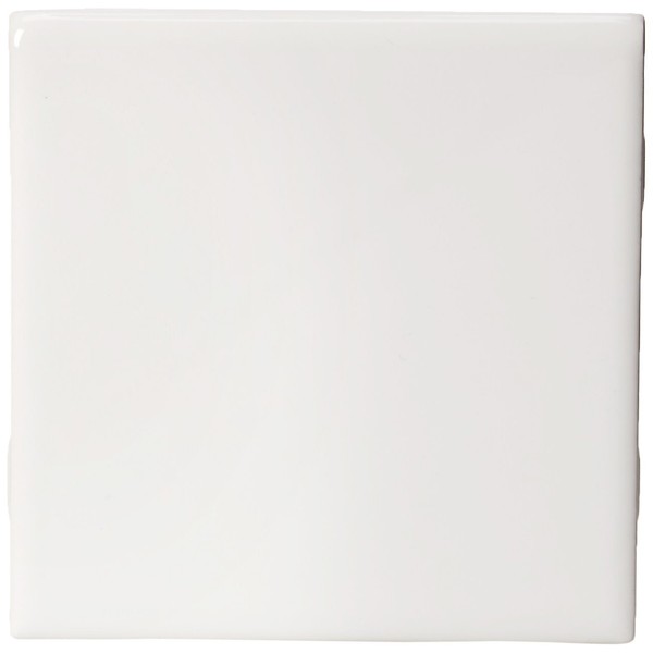 Daltile Semi Gloss 4-1/4 in. x 4-1/4 in. White Ceramic Bullnose Wall Tile