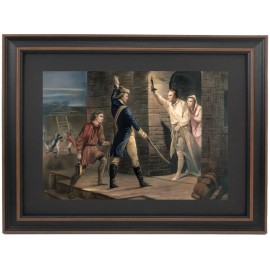 Framed Capture of Fort Ticonderoga by Alonzo Chappel. Standard or Poster Size. - Standard