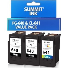 Summit Ink 640 & 641 Triple Pack Compatible with Canon PG640 640XL & CL641 641XL for Canon PIXMA MG3560 MX536 MX476 MG3660 TS5160 (2BK 1C)