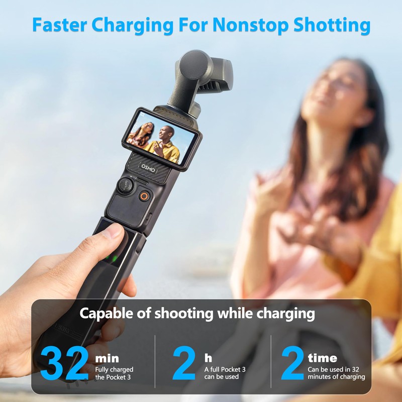 Tomat Pocket 3 Mango de batería para dji Osmo Pocket
