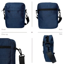 WESTEND CHOICE Crossbody Bags for Women Unisex Crossbody bag Mens Shoulder Bag with Multiple Pockets Ladies Cross body bag with Adjustable Strap (Blue)