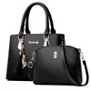 HOMTERN Women's Leather Tote Bag & Crossbody Bag Set –