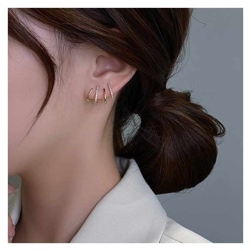 Women's Earrings, Hypoallergenic, Popular, Sterling Silver Silver Copper Cubic Zirconia,