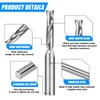 1/4" Flat Bottom Drill Bits, 2Pcs Solid Carbide Drill Bits,