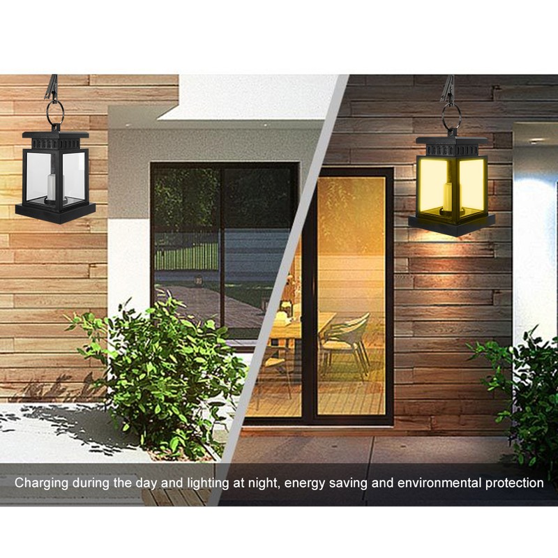 Solar Power Hanging Simulation LED Candle Light for Outdoor Garden