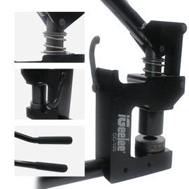 iGeelee Metal Stud Punch Set for 7/8", 1-1/8", 1-11/32" - 20GA Steel, Sheet Metal Hole Punch Kit, Lever Puncher CC-100