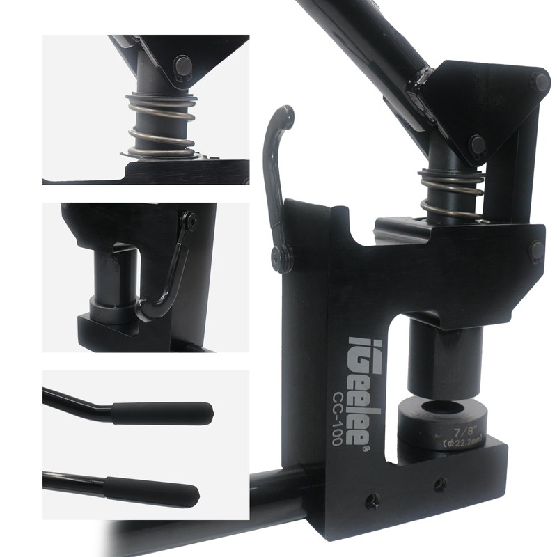 iGeelee Metal Stud Punch Set for 7/8", 1-1/8", 1-11/32" -