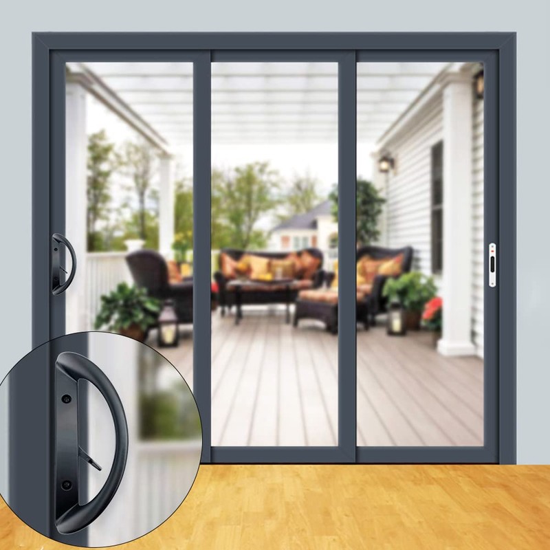ALLYWASAI Patio Sliding Door Handle Set, Perfect Replacement Mortise Style