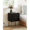AEPOALUA Nightstand,Small Bedside Table with Gold Frame,Morden Night Stand,End Table,Bedside