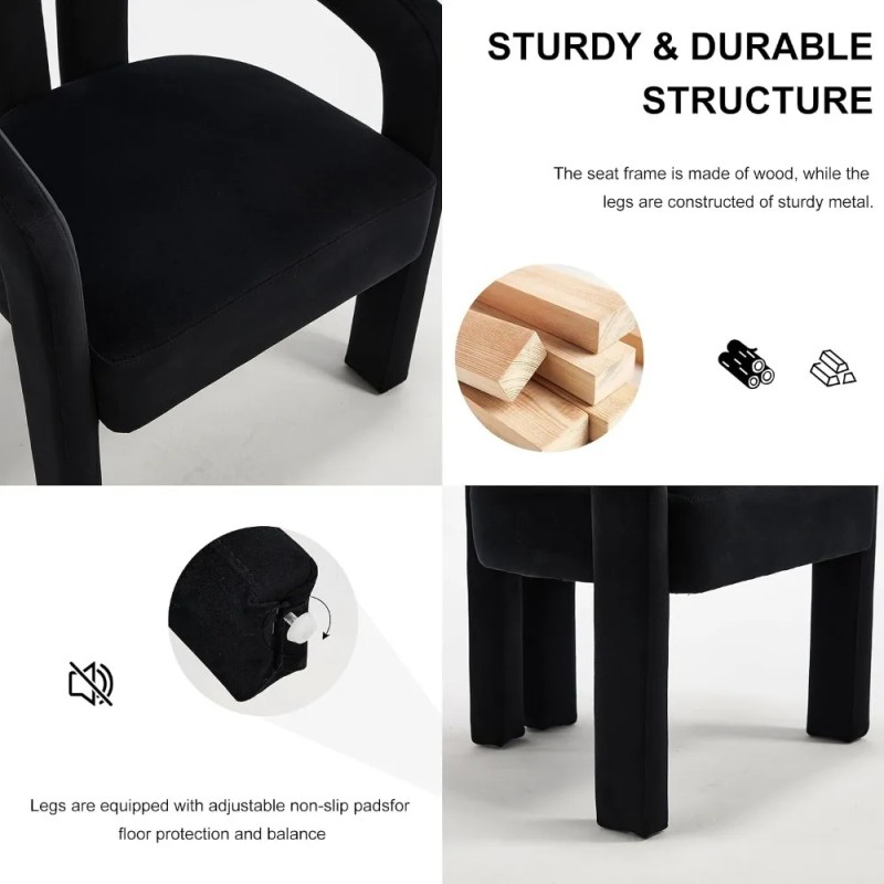 Modern Velvet Dining , Mid Century Modern Upholstered Accent Chaircolor: