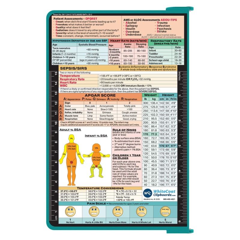 Whitecoat Clipboard® - EMT Edition (Teal, Bifold)
