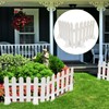 DOITOOL 2PCS Plastic Garden Edging Fence White Garden Picket Fence