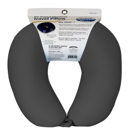 Cloudz Dual Comfort Microbead Airplane Travel Neck Pillow. Super Soft Cozy Plush Fabric on One Side, Cool Relaxing Spandex on The Other! Customize Your Comfort and Support at Home or On The Go!-Black