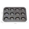 Nonstick Muffin and Cupcake Pan, 12 Cavity Carbon Steel Muffin
