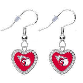 Guardians Heart-Shaped Earrings with Cyrstals