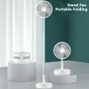 Paddsun Portable Stand Fan Folding Pedestal USB Rechargeable Telescopic Table