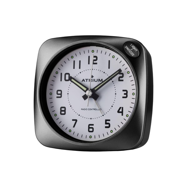 Atrium A610-7 Radio Alarm Clock Analogue Quartz No Ticking Large