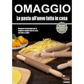 Orso Chef KIT COMPLETO 4 MATTARELLI in Faggio Tagliapasta - Mattarello legno Taglia Pasta fatta in casa Fettuccine Tagliatelle Spaghetti Pappardelle