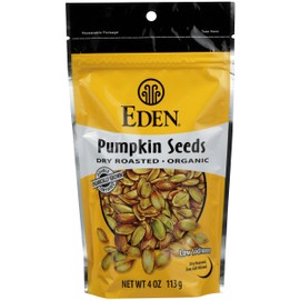 Eden Foods Organic Dry Roasted Pumpkin Seeds, Low Sodium, Gluten Free & Non-GMO, 4 Oz (Pack of 15)