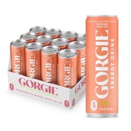 GORGIE Sugar Free Energy Drink 12 Pack Bold Flavor Low Cal Boost 150mg Caffeine