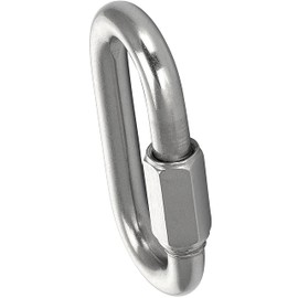 FASTON Stainless Steel Carabiner Screw Cap D = 6 (Pack of 2) Chains Quick Release Screw Connector V4A Chain Connector