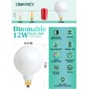 OMAYKEY 12W Dimmable Large LED Globe Opal Glass Bulb, 5000K