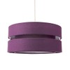 Contemporary Quality Purple Linen Fabric Triple Tier Ceiling Pendant Light