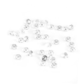 Zerodis 1000 Cuentas de Diamante acrílico Transparente para Soporte de estallido Relleno de jarrón para Centro de Mesa Boda Despedida de Soltera decoración de jarrón de 6 mm (Transparente)