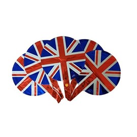 Mini Airfill Union Jack Foil Balloons 9" Foil Balloons Suitable for Air Fill Only - Kings Coronations Street Party Decoration (Pack of 10)