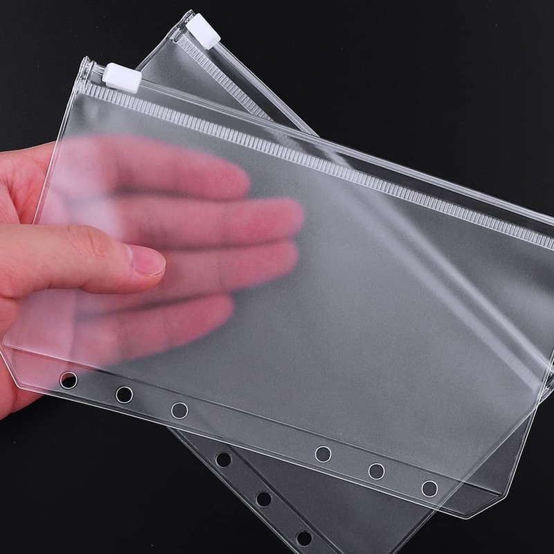 Pack of 20 A6 Holes Binder Pockets, 6-Hole Binder Pockets,