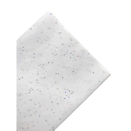 White Glitter Gift Wrapping Tissue Paper 20x30 2 Pack by Feronia Packaging