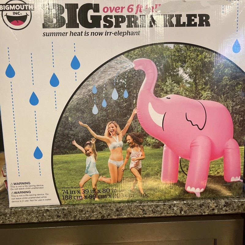 Big Mouth Inc Ginormous 6ft Inflatable ELEPHANT Yard Summer Party