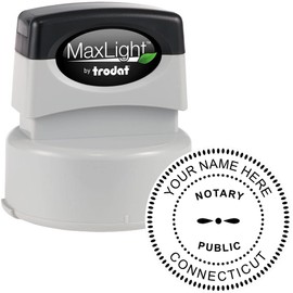 Connecticut Notary Public Stamp - Premium Pre-Inked, 1-5/8 Size, CT Notary Stamp, Ideal for Notary in Connecticut, State Board Compliant - Long-Lasting Notary Public Stamp Connecticut