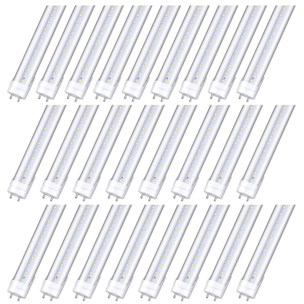 HMINLED 48’’ Double-Ended 6000K Clear LED Tube, 4 ft T8