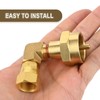 Mgoodoo 1LB Propane Burner Elbow Adapter, 3/8 Inch Brass Swivel