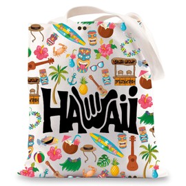 MYSOMY Hawaii Tote Bag - Medium, Multicolour - Unisex Adults - Waterproof Fabric - Hawaii Vacation Gifts