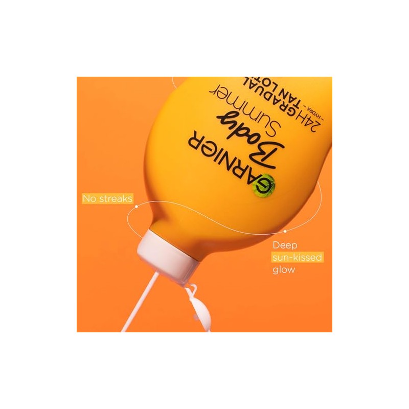 Garnier Summer Body Gradual Tan Moisturiser Deep, For A Radiant