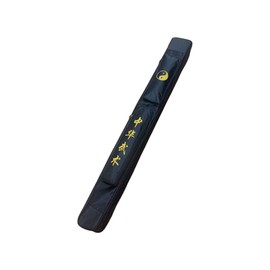 ZooBoo Tai Chi - Funda de transporte duradera con espadas de doble capa de Kung Fu, bolsa de armas de artes marciales con correa para el hombro, tela Oxford y diseño de piel sintética (negro, doble